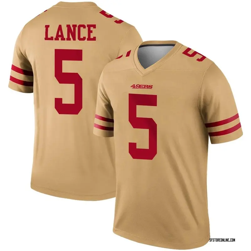 Nike Men's Trey Lance Gold San Francisco 49ers Inverted Legend