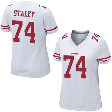 2009 San Francisco 49ers Joe Staley #74 Game Used White Practice Jersey 2XL  509