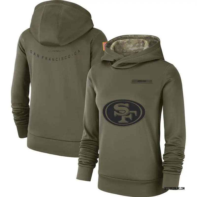 San Francisco 49ers Nike Sideline Team Logo Performance Pullover Hoodie -  Black