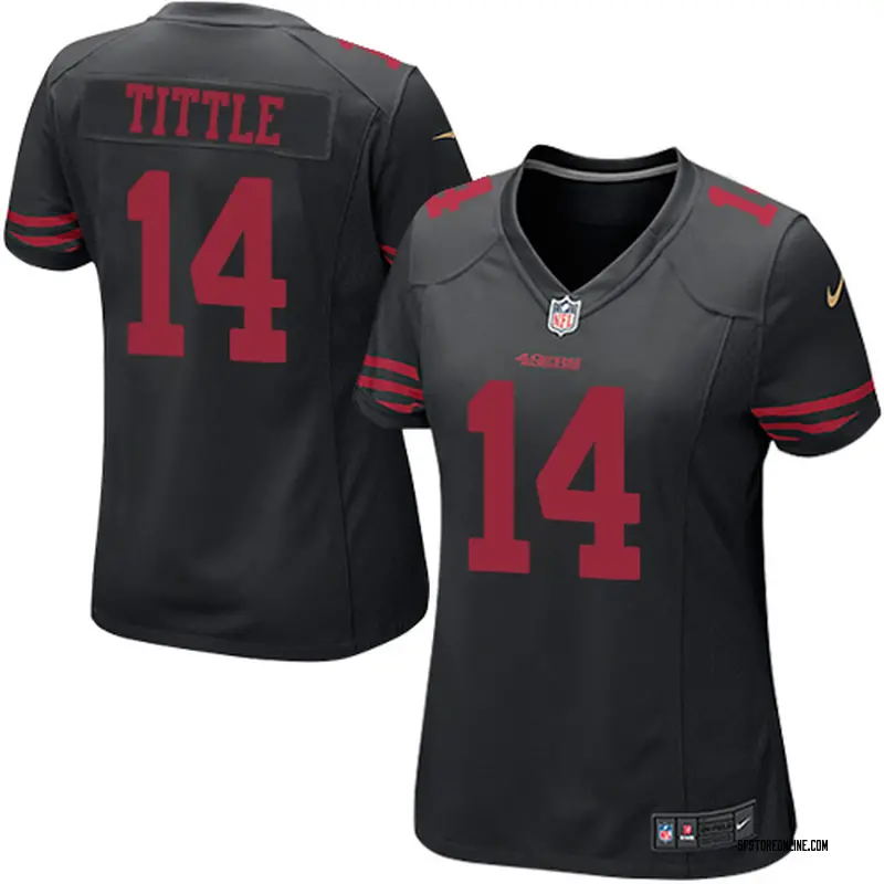 Women's San Francisco 49ers Y.A. Tittle Black Game Jersey By Nike