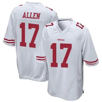 Youth San Francisco 49ers Brandon Allen White Game Jersey By Nike