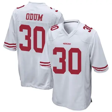 Youth San Francisco 49ers George Odum White Game Jersey By Nike