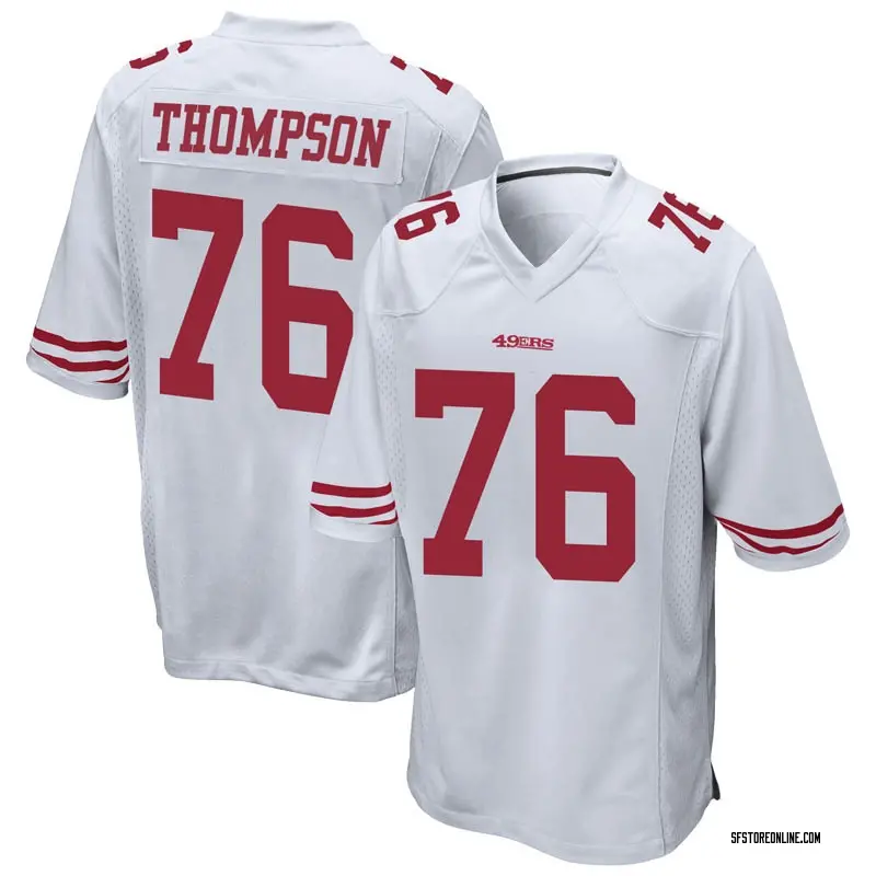 Youth San Francisco 49ers Jordan Thompson White Game Jersey By Nike