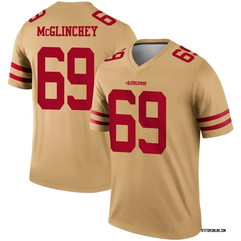 2018 SAN FRANCISCO 49ERS McGLINCHEY #69 NIKE GAME JERSEY (HOME) Y