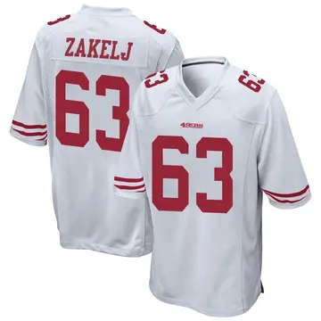 Nick Zakelj 63 San Francisco 49Ers Super Bowl LVII White Jersey - Bluefink