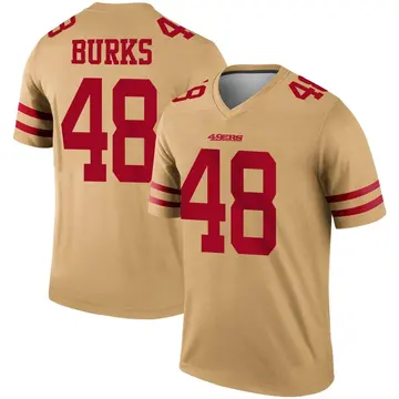 NFL Auction  STS - 49ers Oren Burks Game Worn Jersey (11/21/22) Size 42