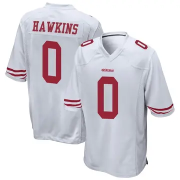 Youth San Francisco 49ers Taylor Hawkins White Game Jersey By Nike