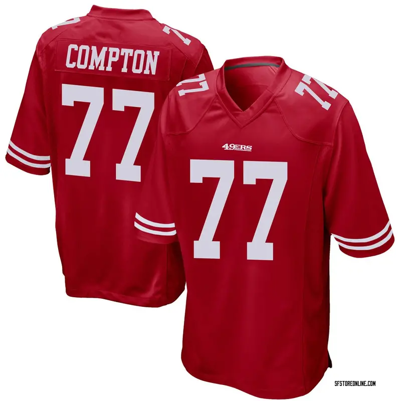 Youth San Francisco 49ers Tom Compton Red Game Team Color Jersey By Nike